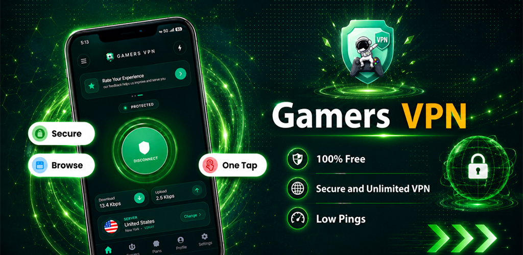 Gamers VPN app on Google Play